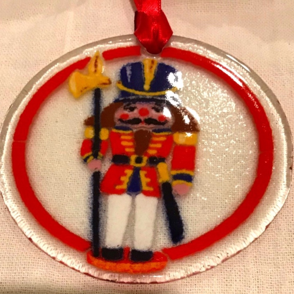 Vintage Rare Peggy Karr Glass Christmas Ornament